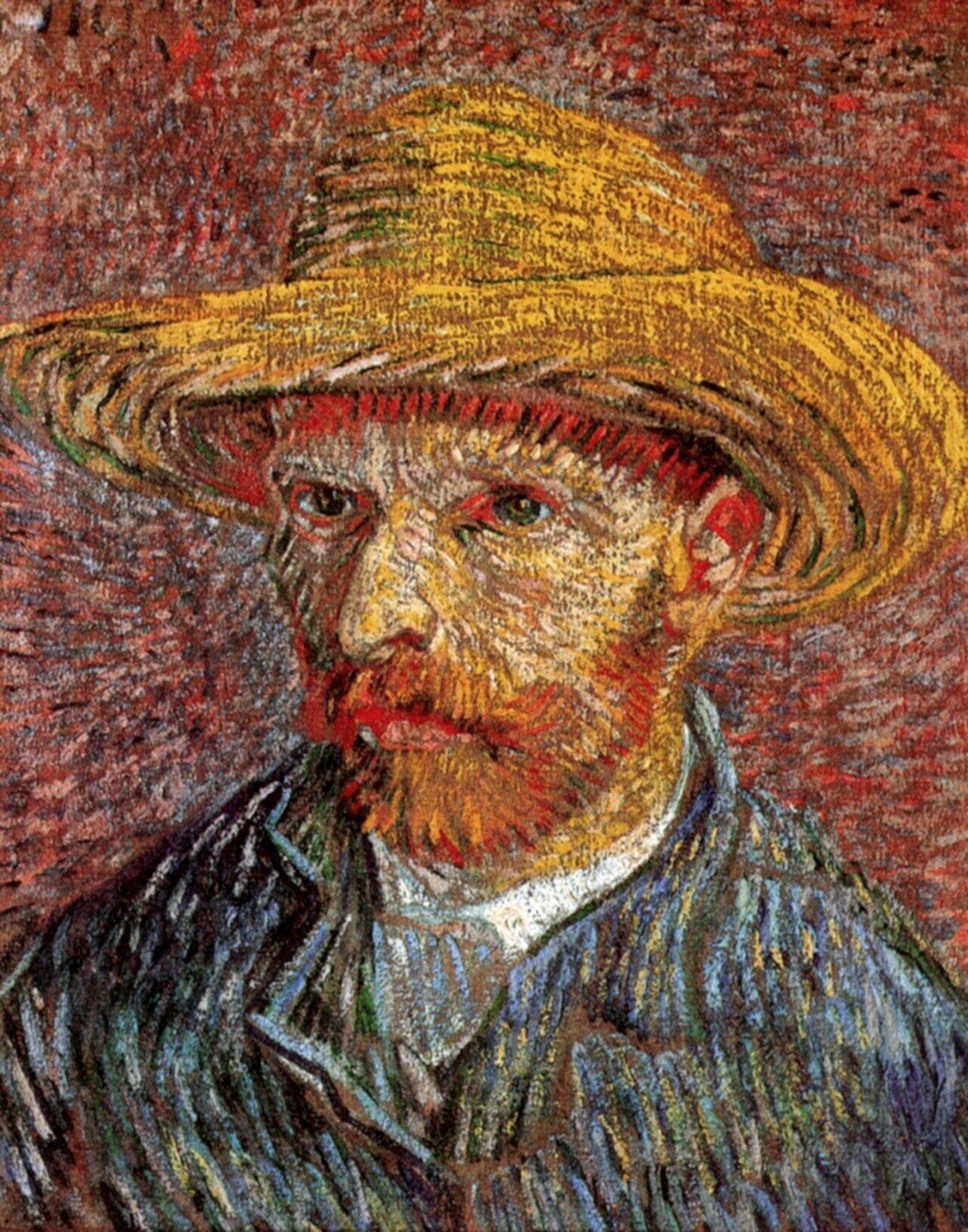 Ван Гог Париж  Автопортрет с соломенной шляпе
